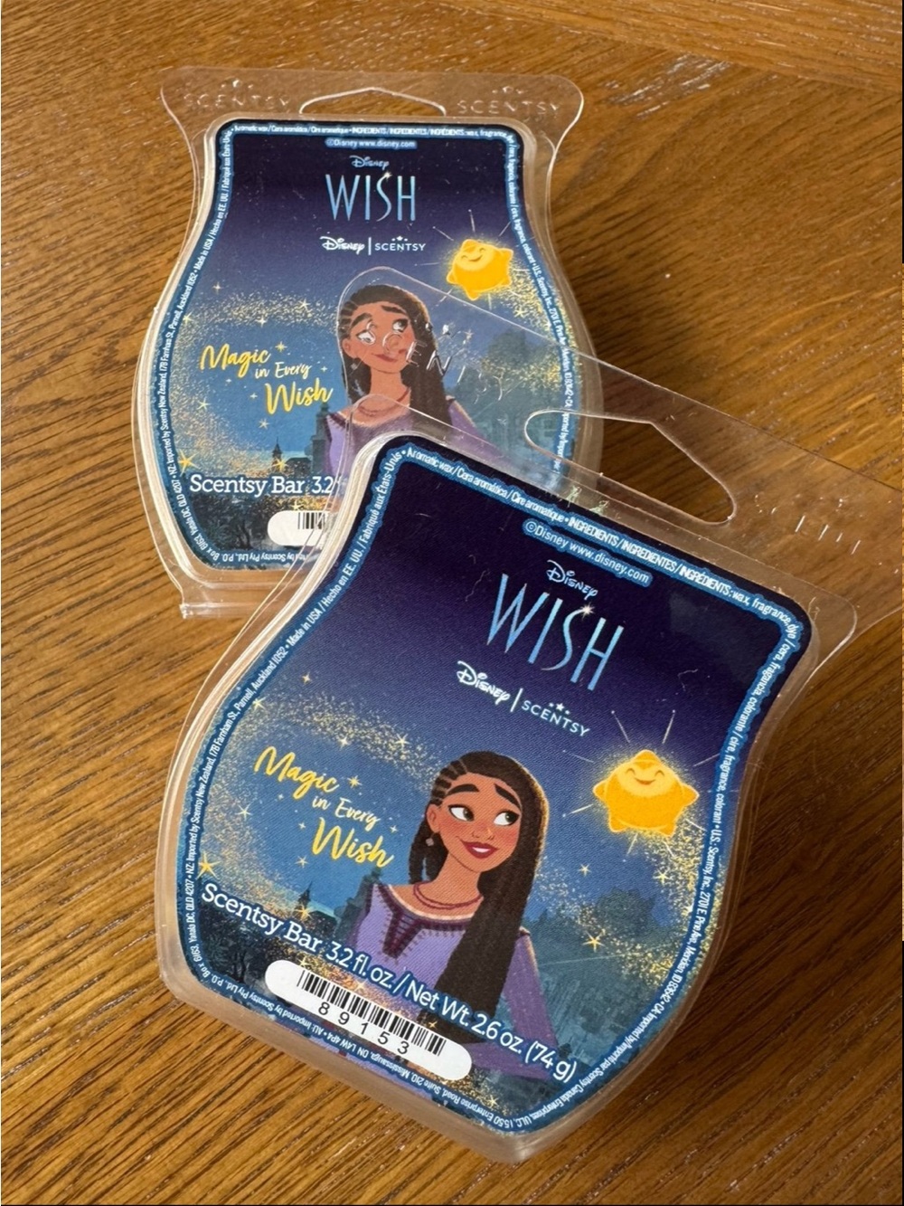 Scentsy 2 Disney WISH Magic in every Wish Lemon, Lime, Vanilla Sugar Wax Bars